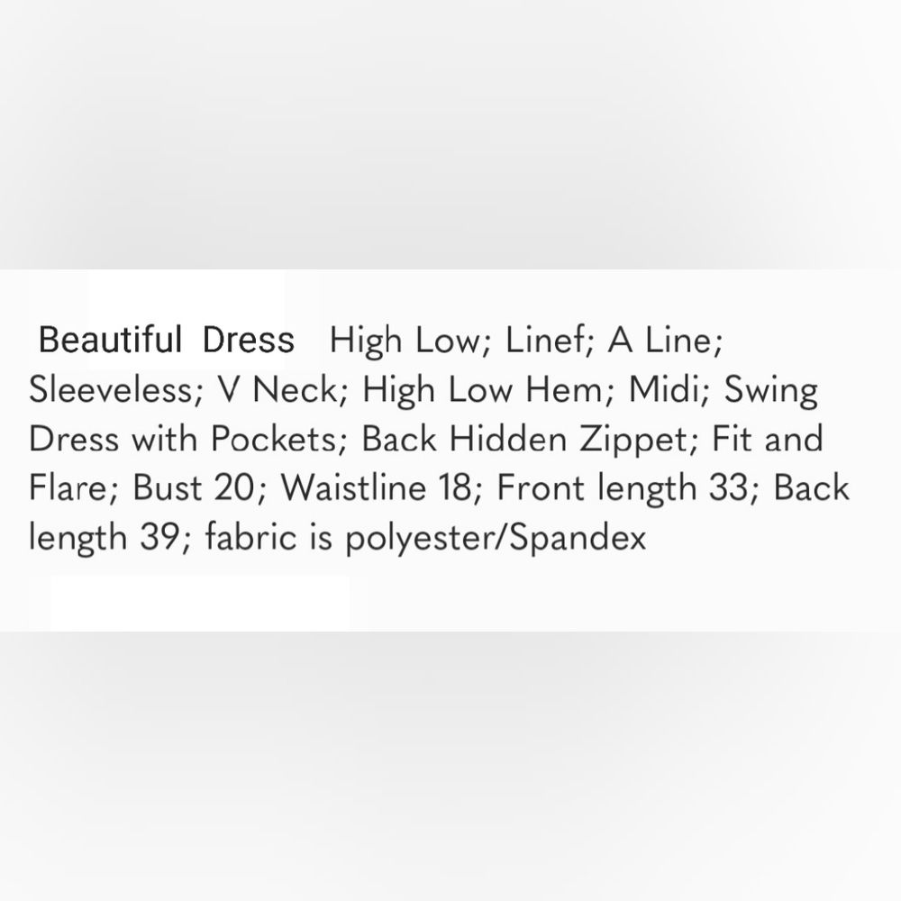 High Low A Line Summer Midi Dress - Picture 5 of 8